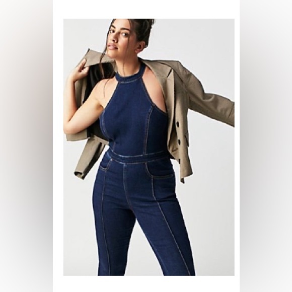 Brand New, Never Worn! Free People Sydney Curvy Jumpsuit - Picture 4 of 4